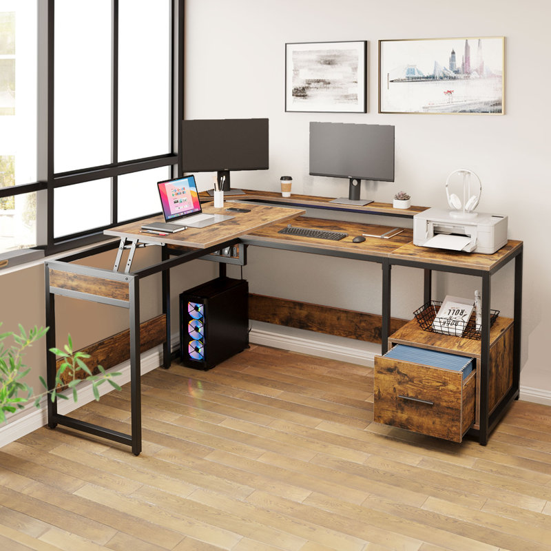 Trent Austin Design® Procopio 65'' L Shaped Lift Top Desk